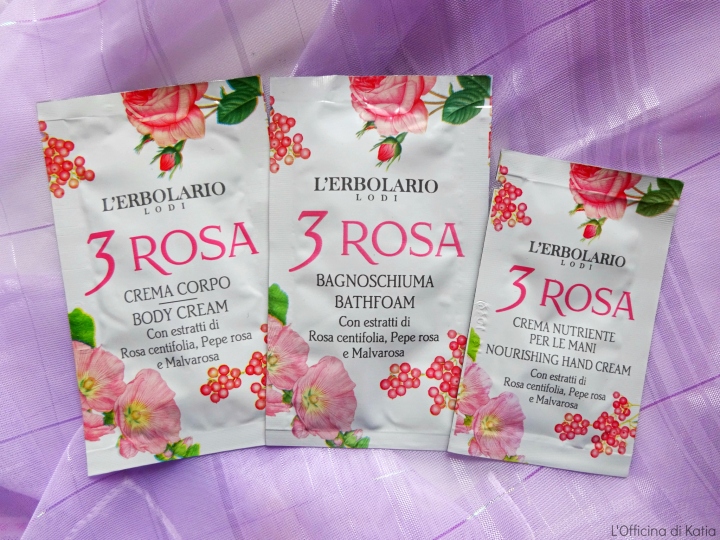 L’Erbolario – Campioncini 3 Rosa crema corpo/ bagnodoccia/ crema mani